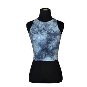 Old navy blue tie dye active duo tank top size Small